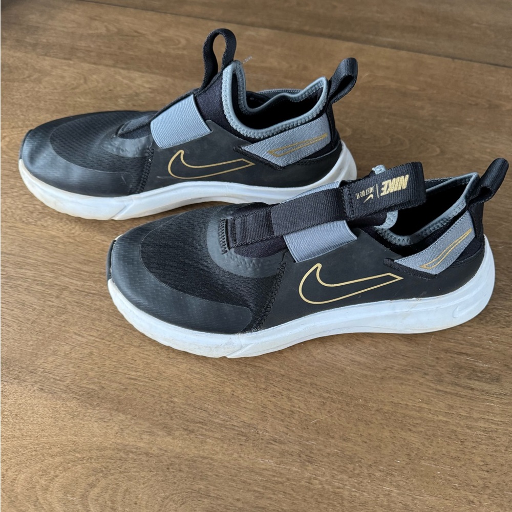 Nike Black and Gray Slip-On Athletic Sneakers